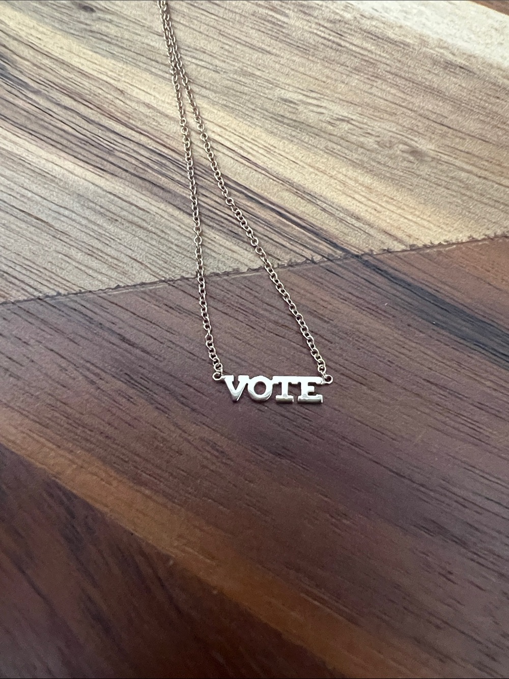 VOTE Pendant Necklace - 14k solid gold Women’s Jewelry-Zoe Chicco